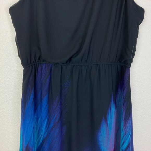Nina Leonard Women's Pullover Maxi Dress Size 8 Artsy Abstract Vacation Resort - Picture 5 of 8